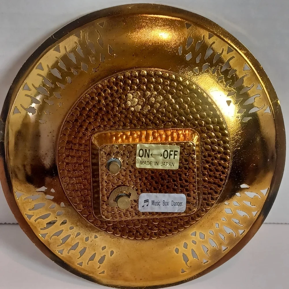 Vintage Sankyo Collector Musical Decorative Plate Plays “Amazing‎ Grace” JAPAN